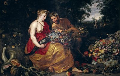 Ceres en Pan door Peter Paul Rubens